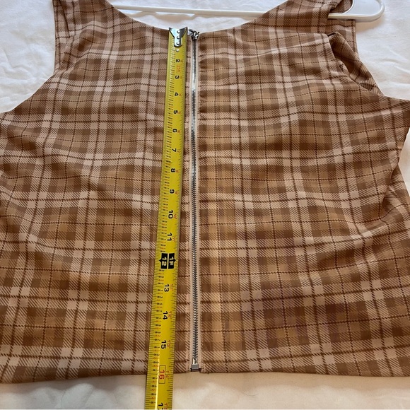 Miaou Imogene Corset Blouse Top Plaid Tank XXL 2XL Plus Size Zipper - Picture 7 of 7